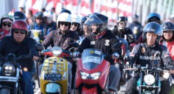 Konvoi Sepeda Motor Bersama Presiden Jokowi di IKN